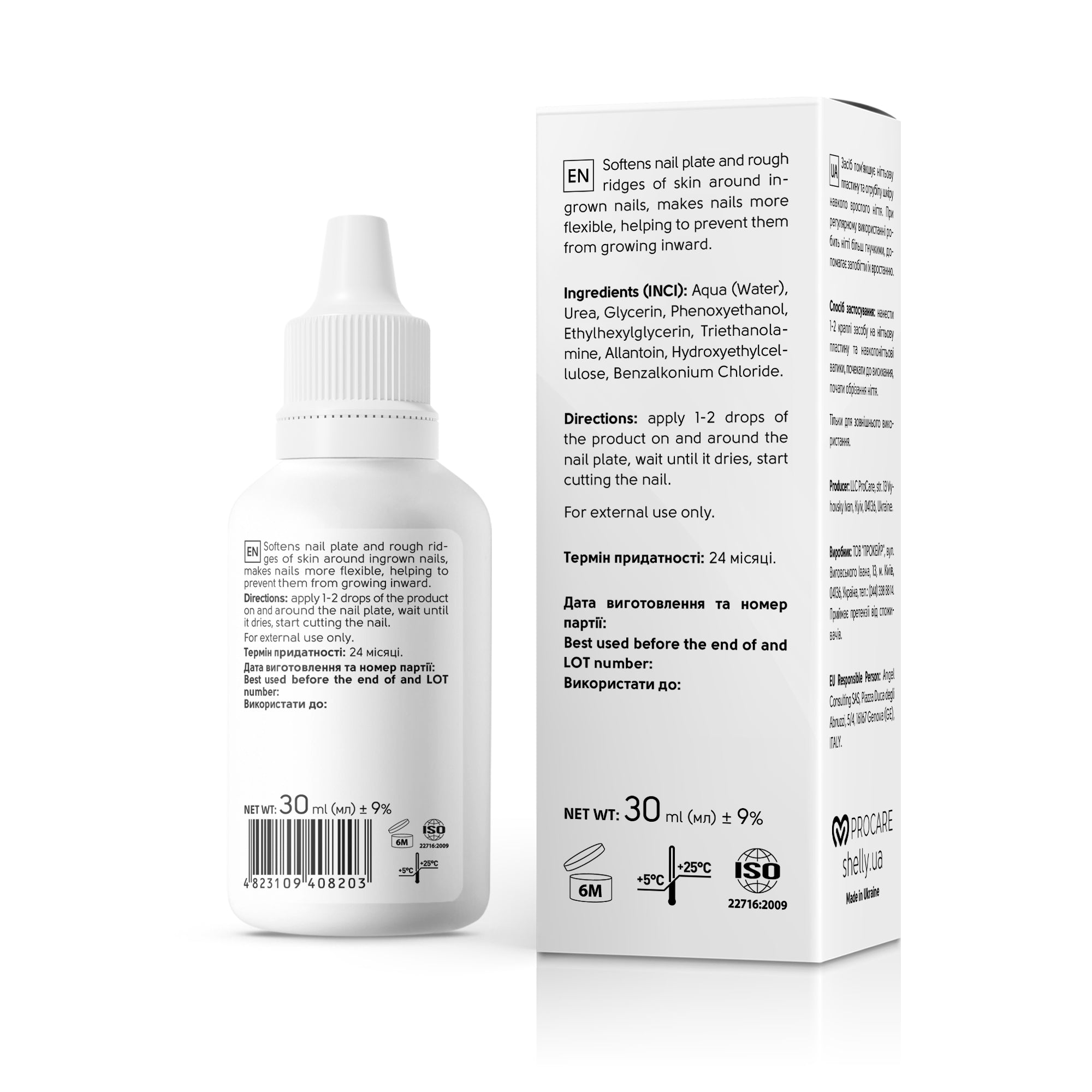 SHELLY Mehčalec za vraščene nohte na nogah Shelly 30 ml - Bellu