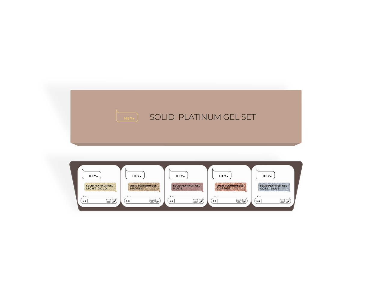 HEY LOVE - Solid gel set 5*5g