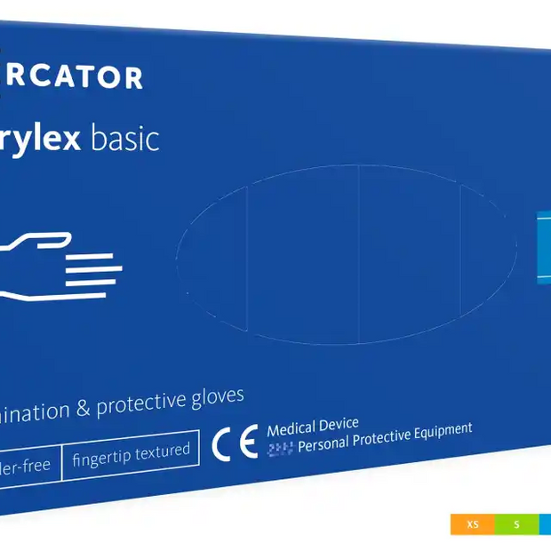Blaue Nitrilhandschuhe zum Einmalgebrauch, puderfrei – MERCATOR.