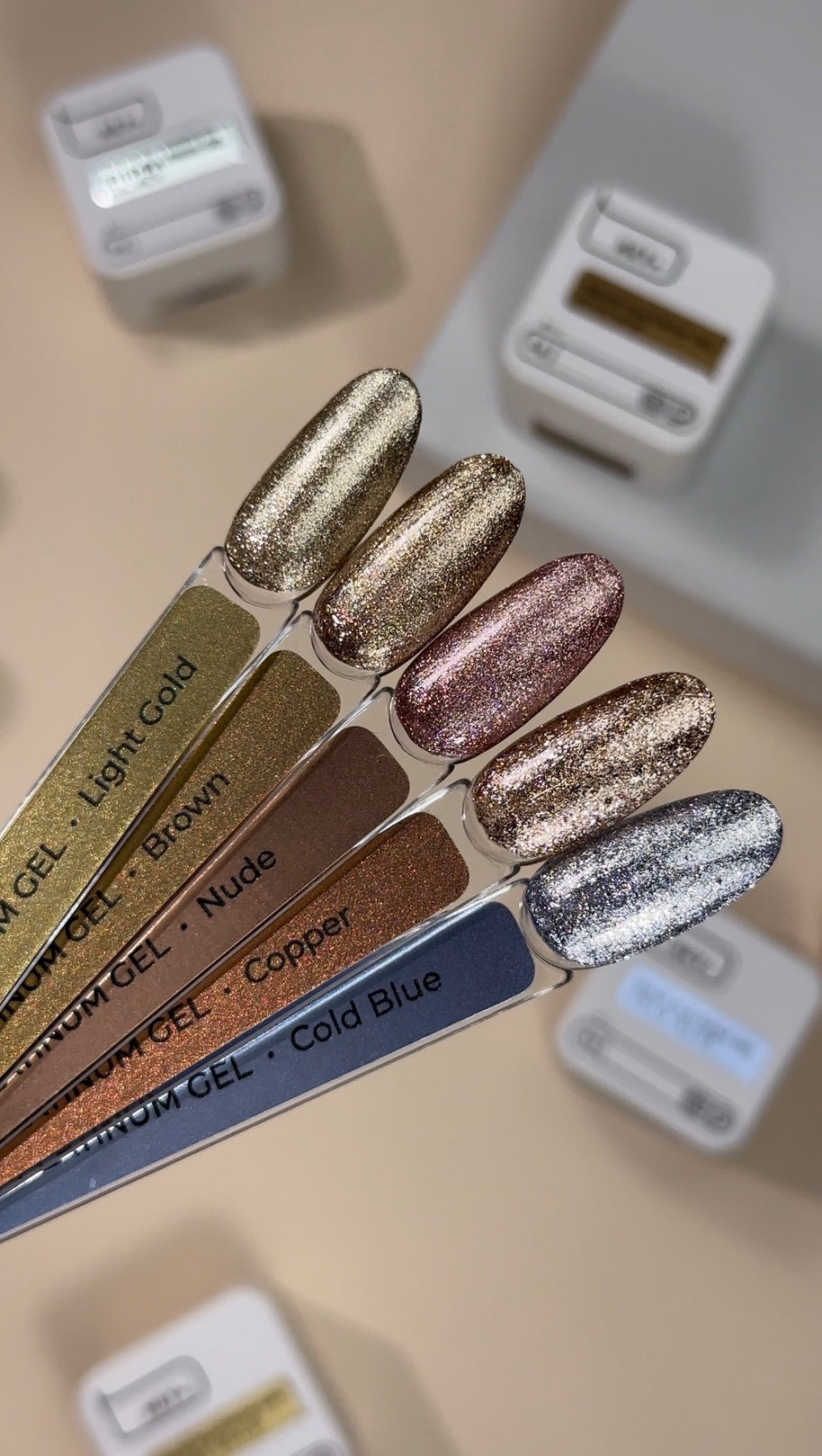 HEY LOVE - Solid platinum gel set 5*5 g
