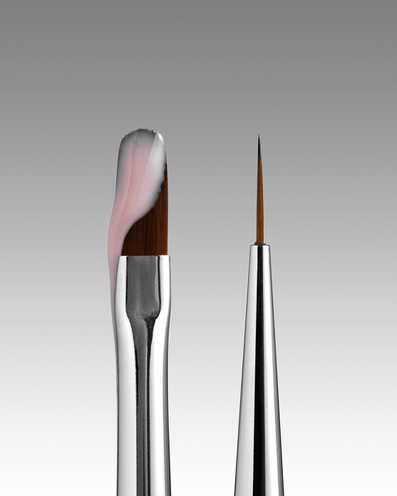 DARK DARK - Dvostranski čopič – liner 10 mm + zaobljen gel 12 mm - Bellu