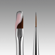 DARK DARK - Dvostranski čopič – liner 10 mm + zaobljen gel 12 mm - Bellu