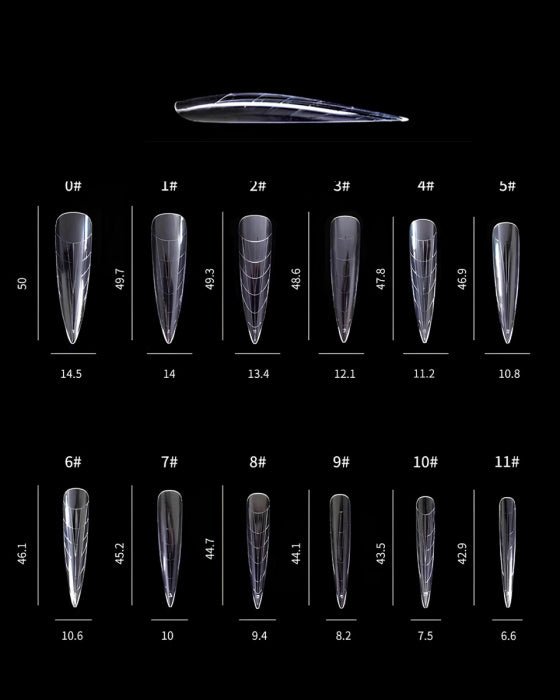DARK DARK - Nail forms (Coffin, Stiletto, Ballerina in Almond) - Bellu
