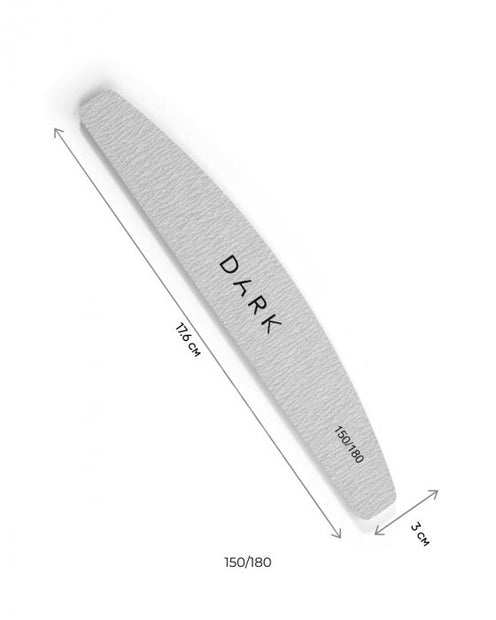 DARK DARK - Set pilic za nohte polmesec bela pena 25 kos 150/180 grit - Bellu