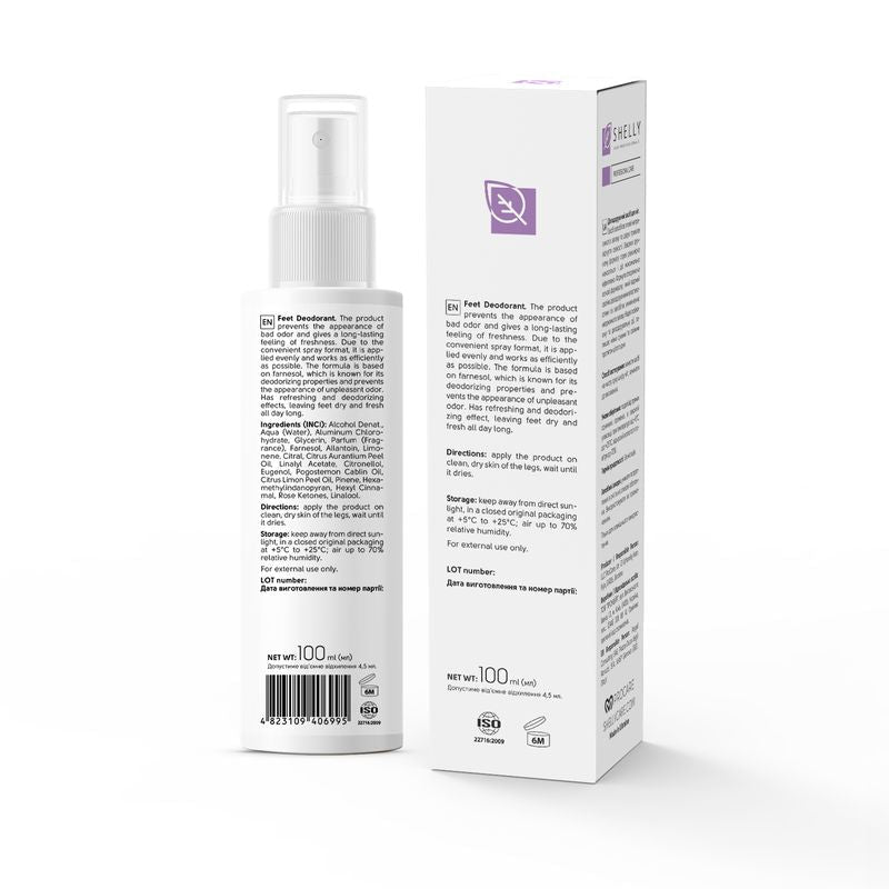 SHELLY Deodorant za stopala s farnesolom Shelly 100 ml - Bellu