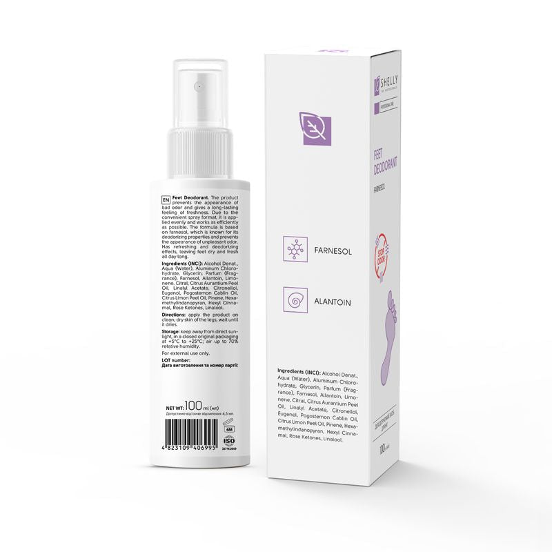 SHELLY Deodorant za stopala s farnesolom Shelly 100 ml - Bellu