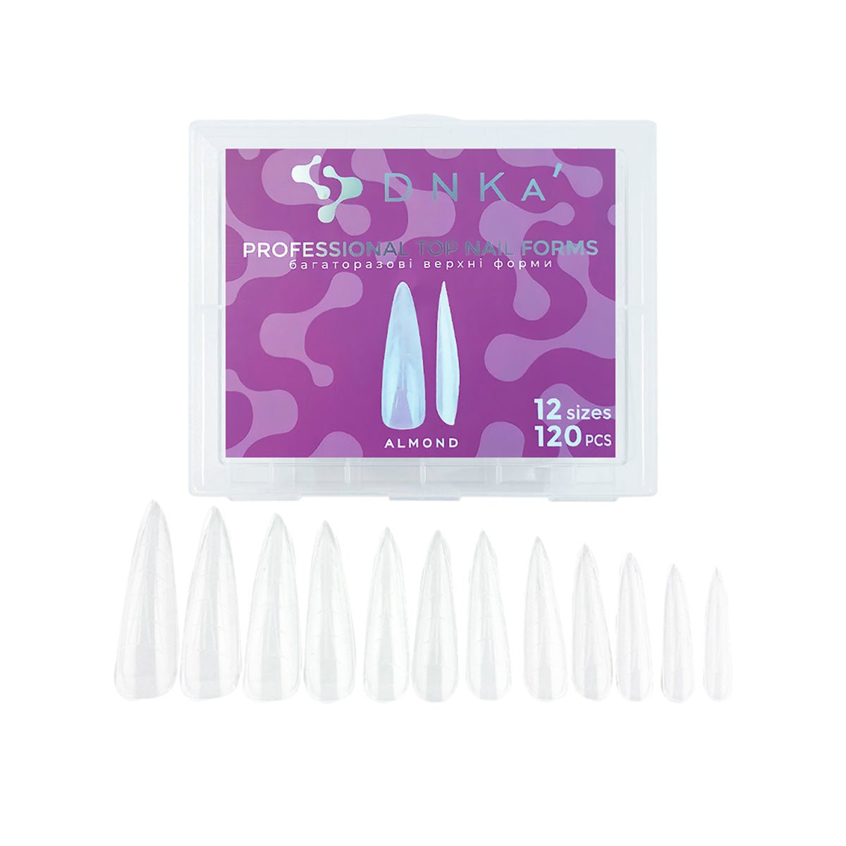 DNKA - Professional Top Nail Forms - Almond 120pcs - Bellu