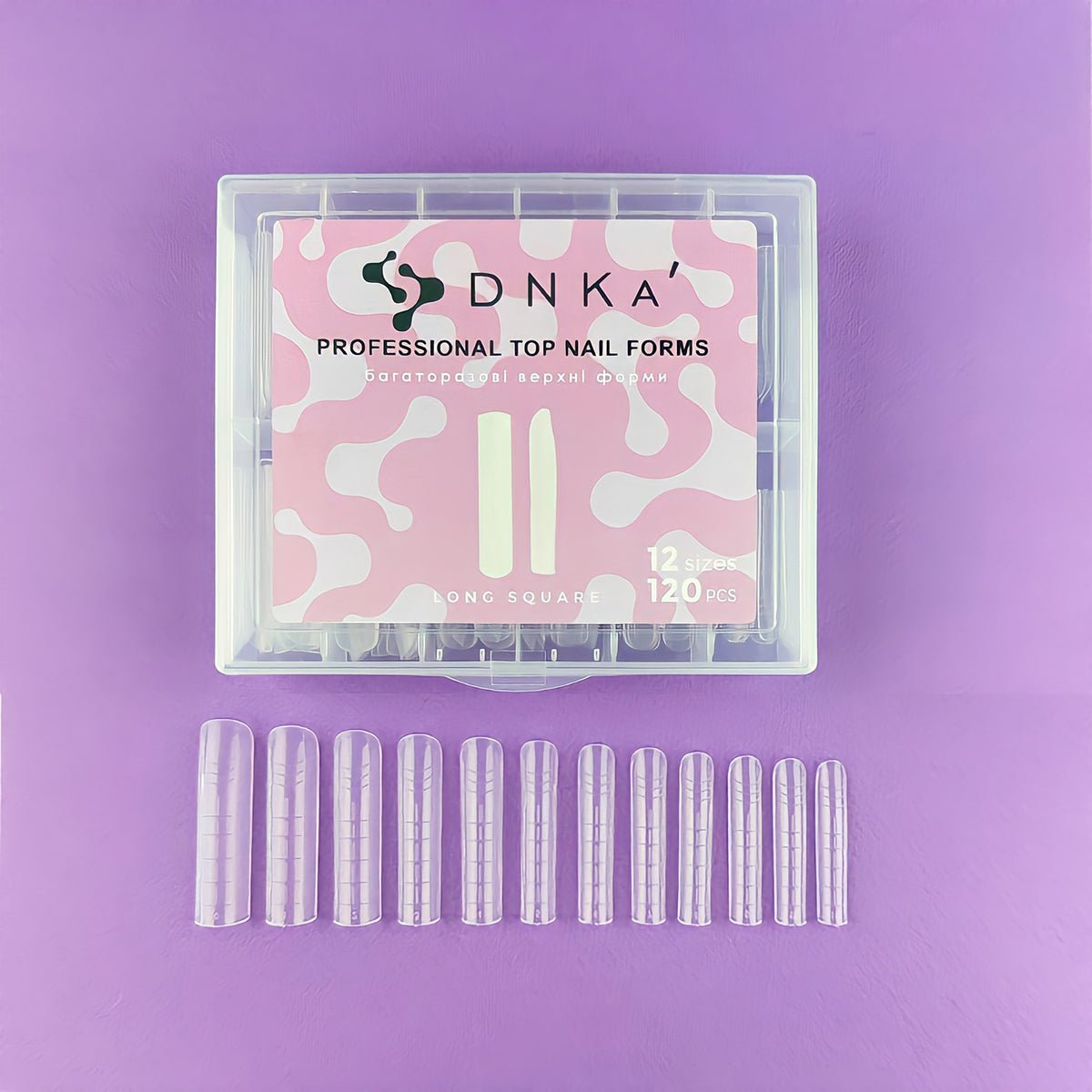 DNKa' DNKA - Professional Top Nail Forms - Long Square 120pcs - Bellu