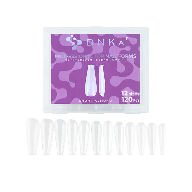 DNKa' DNKA - Professional Top Nail Forms - Short Almond 120pcs - Bellu