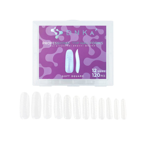 DNKa' DNKA - Professional Top Nail Forms - Soft Square 120pcs - Bellu