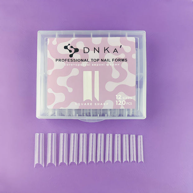 DNKa' DNKA - Professional Top Nail Forms - Square Sharp 120pcs - Bellu