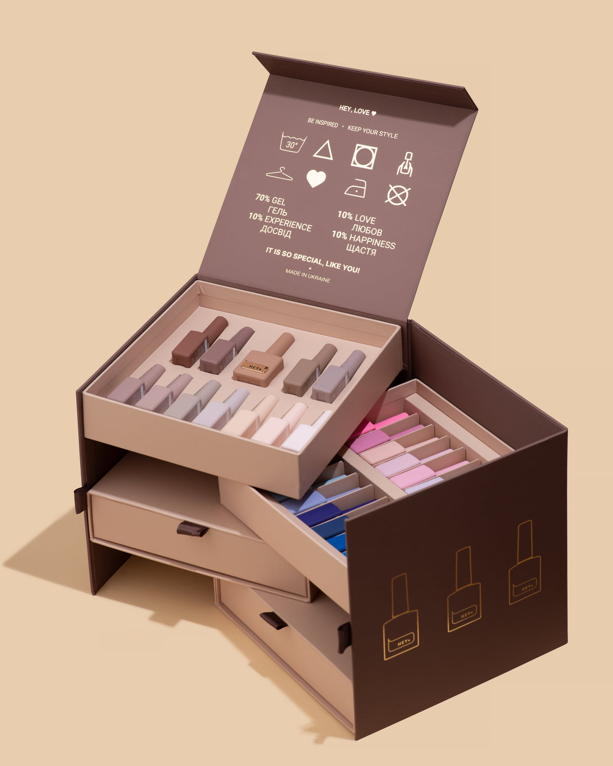 HEY LOVE Hey Love - basic gel polish collection in a box - 66pcs (PREORDER) - Bellu