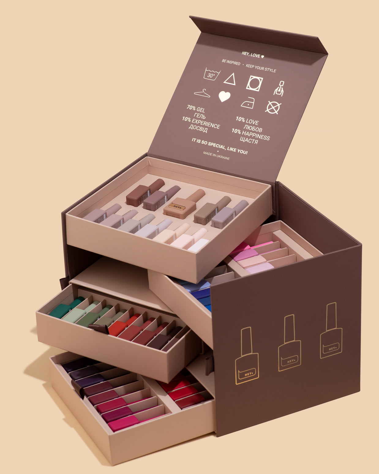 HEY LOVE Hey Love - basic gel polish collection in a box - 66pcs (PREORDER) - Bellu