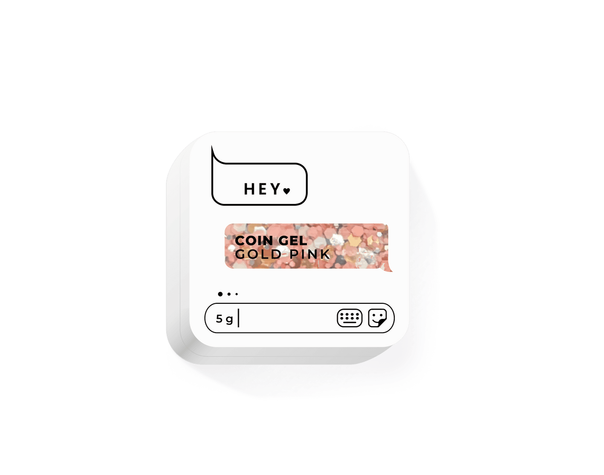 HEY LOVE HEY LOVE - Coin gel - Gold Pink 5g - Bellu