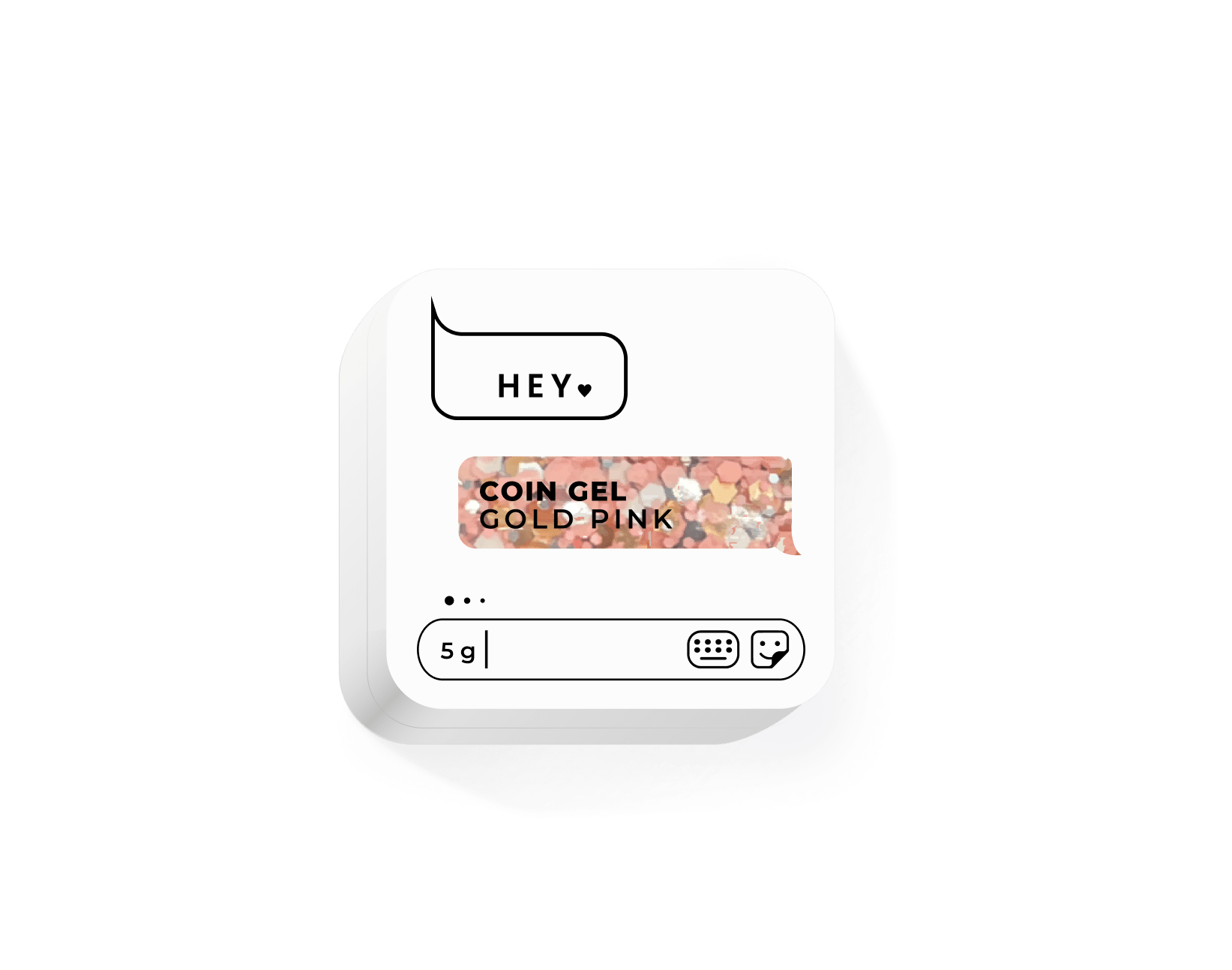 HEY LOVE HEY LOVE - Coin gel - Gold Pink 5g - Bellu