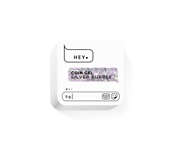 HEY LOVE HEY LOVE - Coin gel - Silver Purple 5g - Bellu