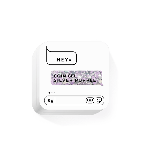 HEY LOVE HEY LOVE - Coin gel - Silver Purple 5g - Bellu