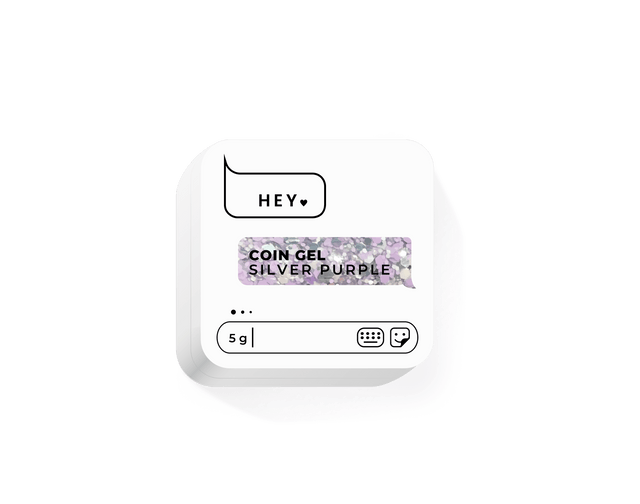 HEY LOVE HEY LOVE - Coin gel - Silver Purple 5g - Bellu