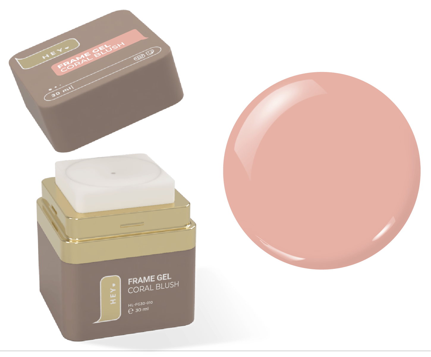 HEY LOVE - Frame Gel - Coral blush 30 ml - Bellu