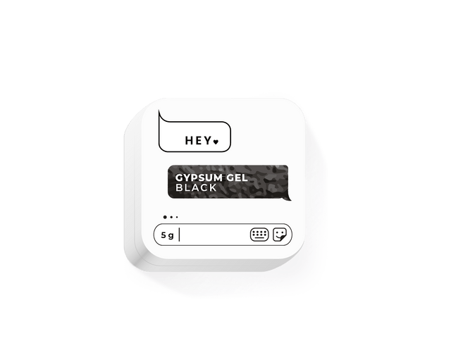 HEY LOVE HEY LOVE - Gypsum gel - Black 5g - Bellu