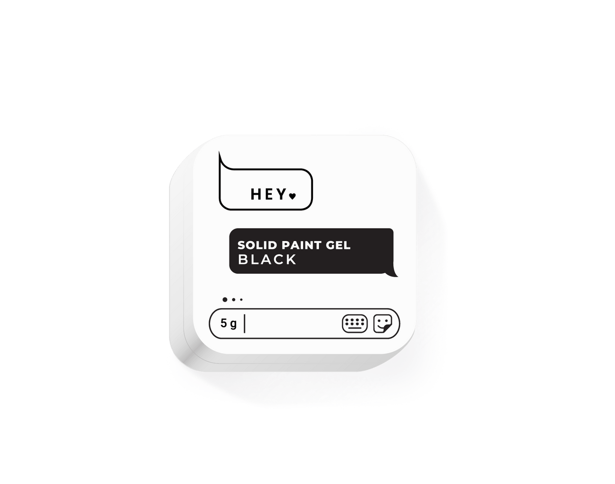HEY LOVE HEY LOVE - Solid paint gel - Black 5g - Bellu