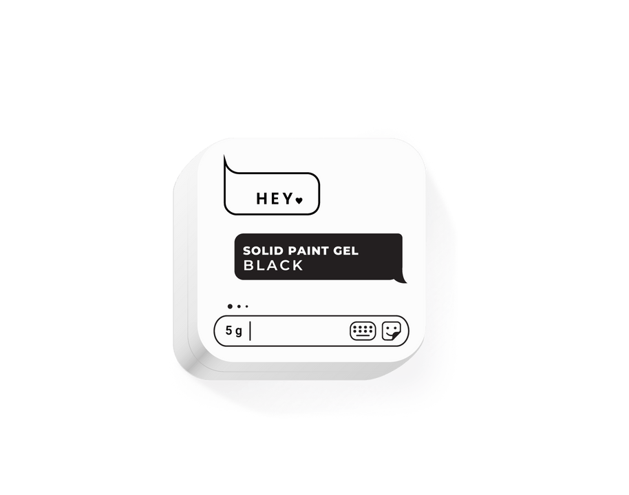 HEY LOVE - Solid paint gel - Black 5g - Bellu