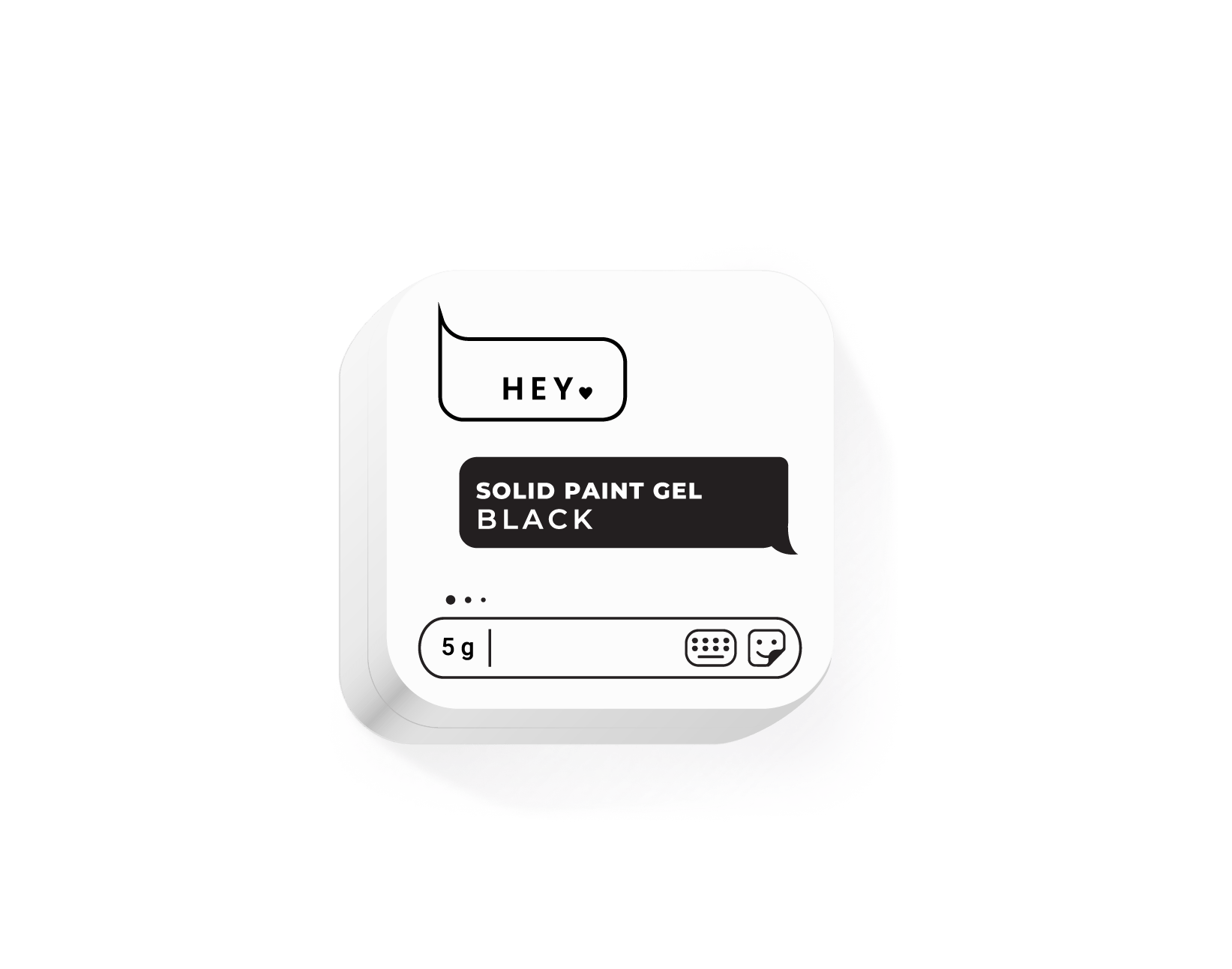 HEY LOVE HEY LOVE - Solid paint gel - Black 5g - Bellu