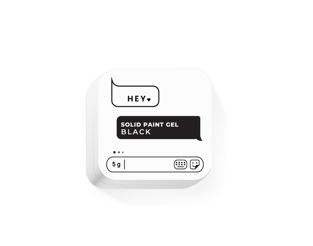 HEY LOVE HEY LOVE - Solid paint gel - Black 5g - Bellu