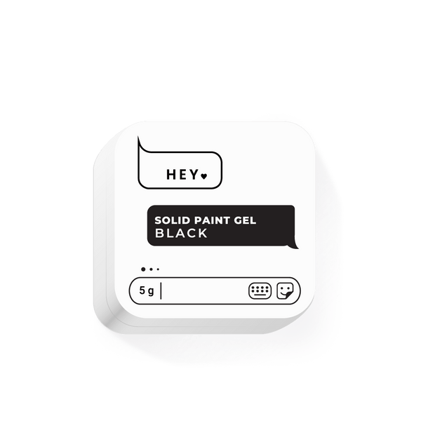 HEY LOVE HEY LOVE - Solid paint gel - Black 5g - Bellu