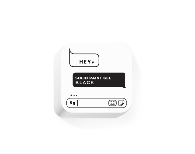 HEY LOVE HEY LOVE - Solid paint gel - Black 5g - Bellu