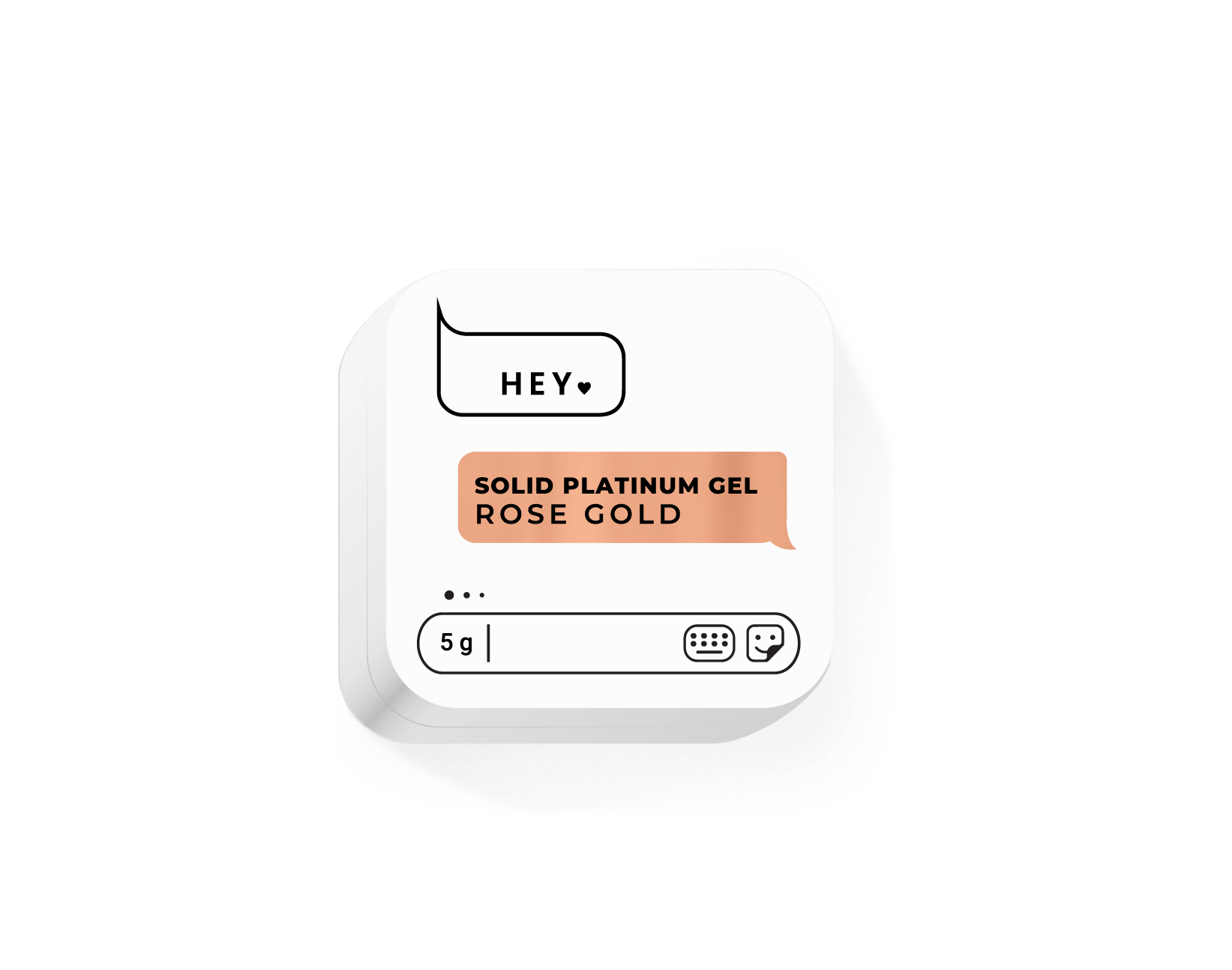 HEY LOVE - Solid paint gel - Rose Gold 5g - Bellu