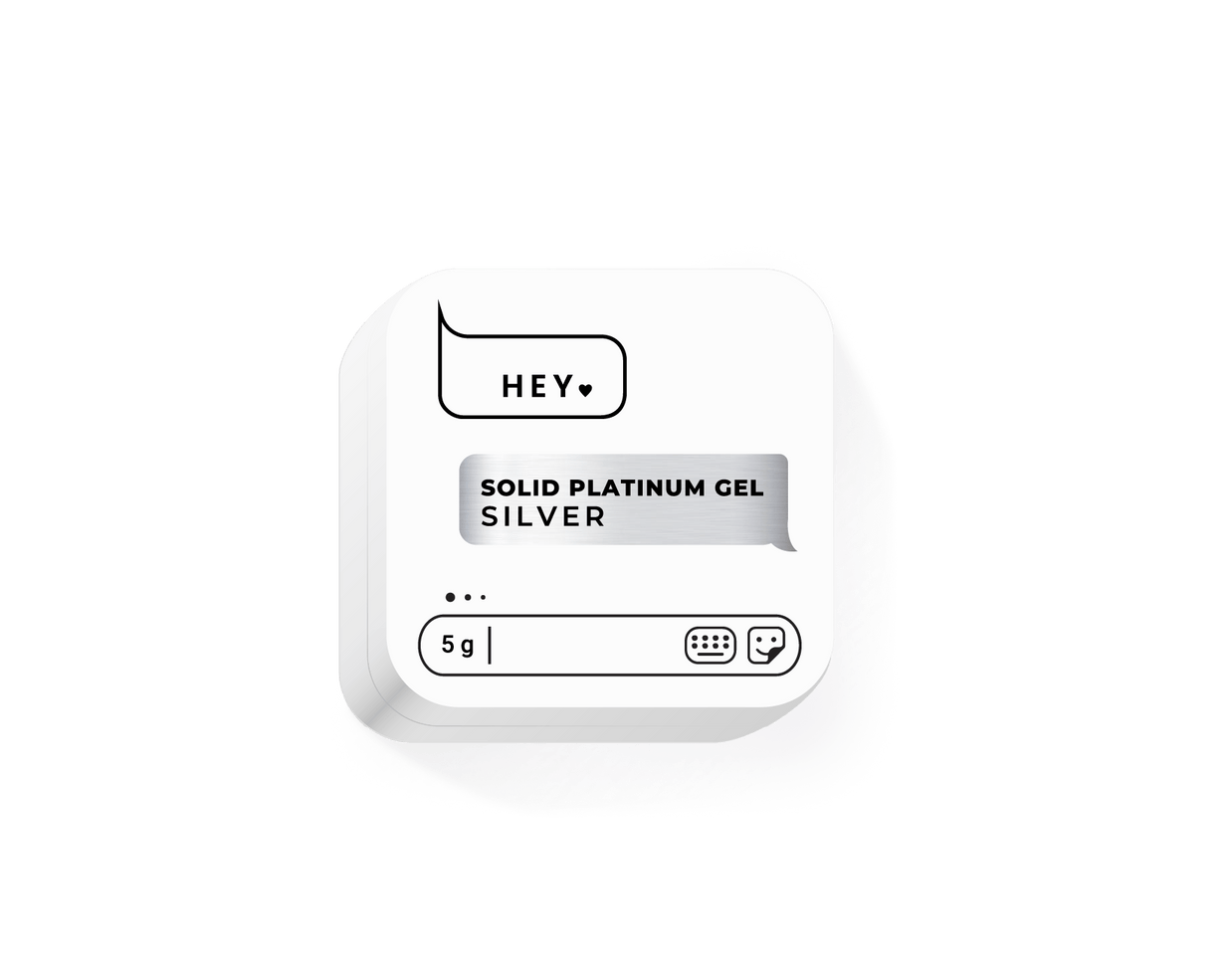 HEY LOVE HEY LOVE - Solid paint gel - Silver 5g - Bellu
