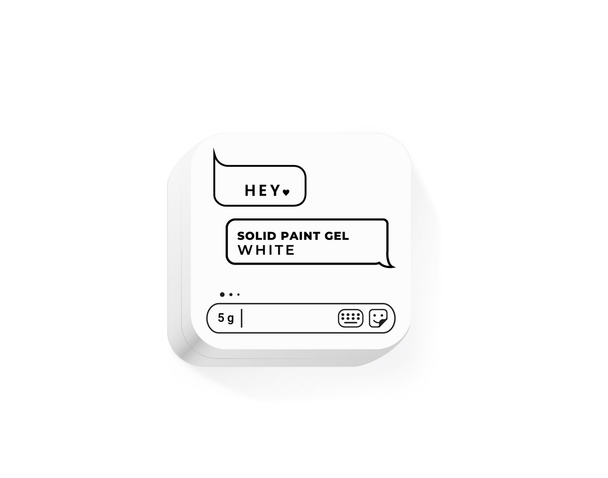 HEY LOVE HEY LOVE - Solid paint gel - White 5g - Bellu