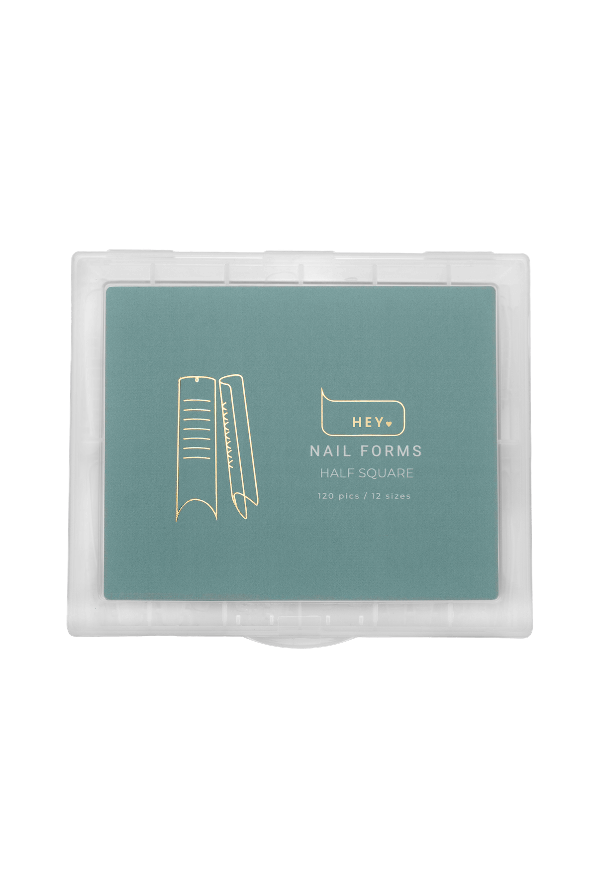 HEY LOVE  - Nail forms Half Square, 120 pcs - Bellu