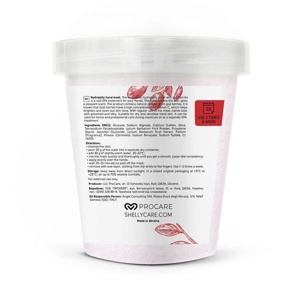 SHELLY Hidrogelna maska za roke z goji jagodami Shelly 200 g - Bellu