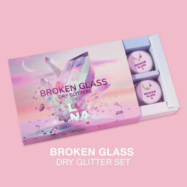 LUNAMOON - Broken glass - Set suhih bleščic za nohte 6pcs - Bellu