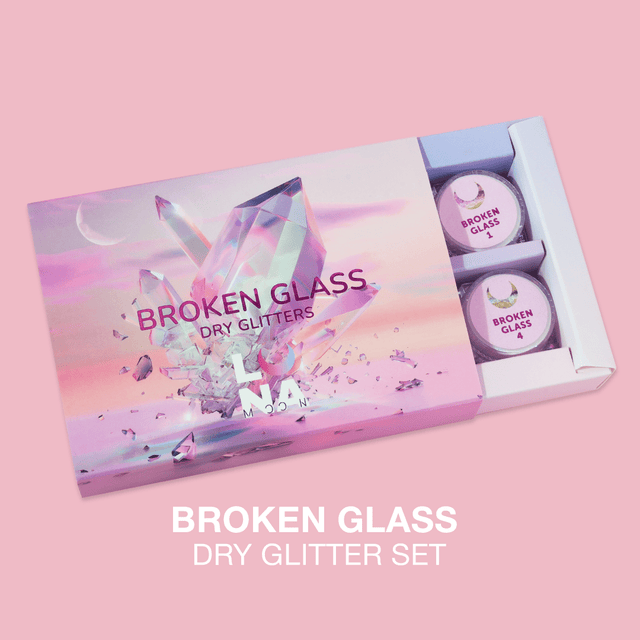 LUNAMOON - Broken glass - Set suhih bleščic za nohte 6pcs - Bellu