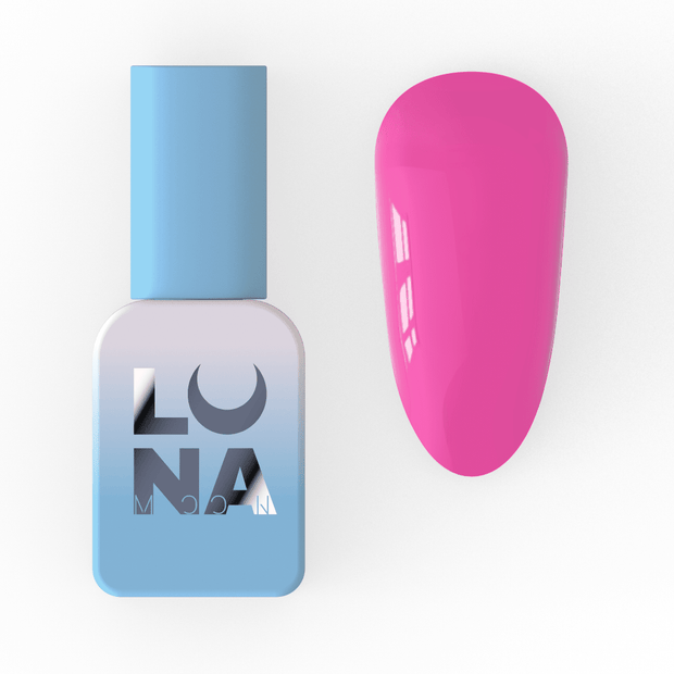 Lunamoon Color gel lak 100 8 ml – embalaža in odtenek na nohtu – Bellu