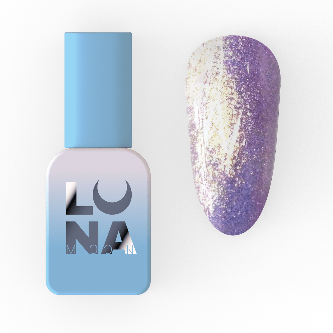 Lunamoon Color gel lak 200 8 ml – embalaža in odtenek na nohtu – Bellu