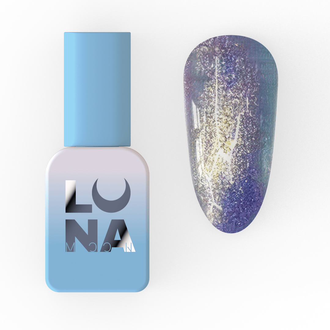 Lunamoon Color gel lak 203 8 ml – embalaža in odtenek na nohtu – Bellu