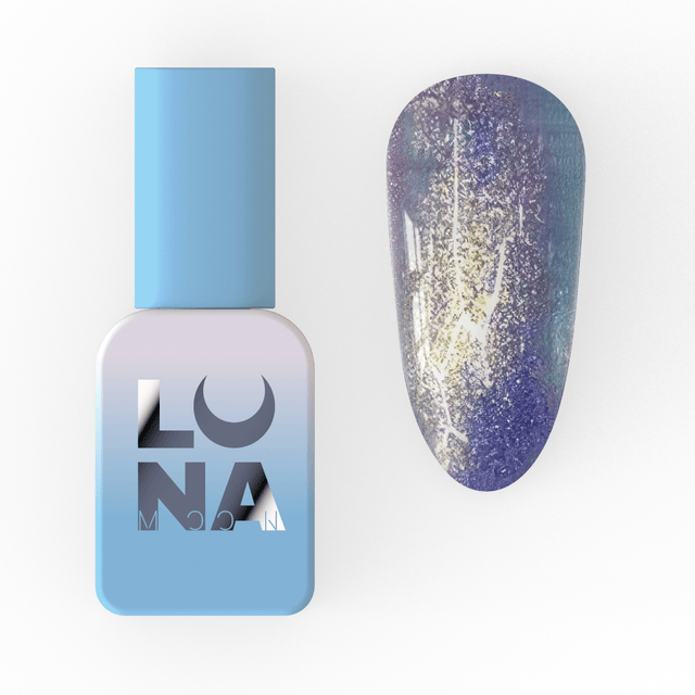 Lunamoon Color gel lak 203 8 ml – embalaža in odtenek na nohtu – Bellu