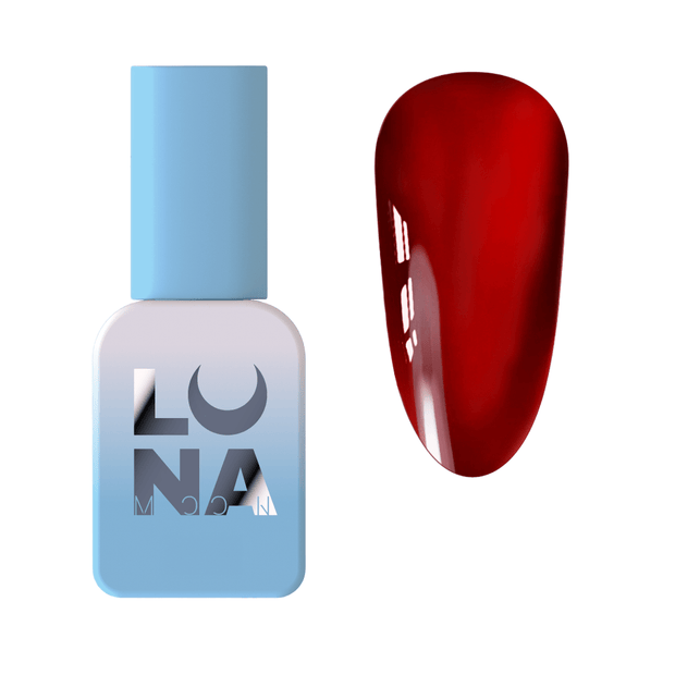 Lunamoon Color gel lak 261 8 ml – embalaža in odtenek na nohtu – Bellu