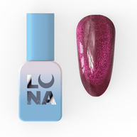Lunamoon Color cat eye gel lak 254 8 ml – embalaža in odtenek na nohtu – Bellu