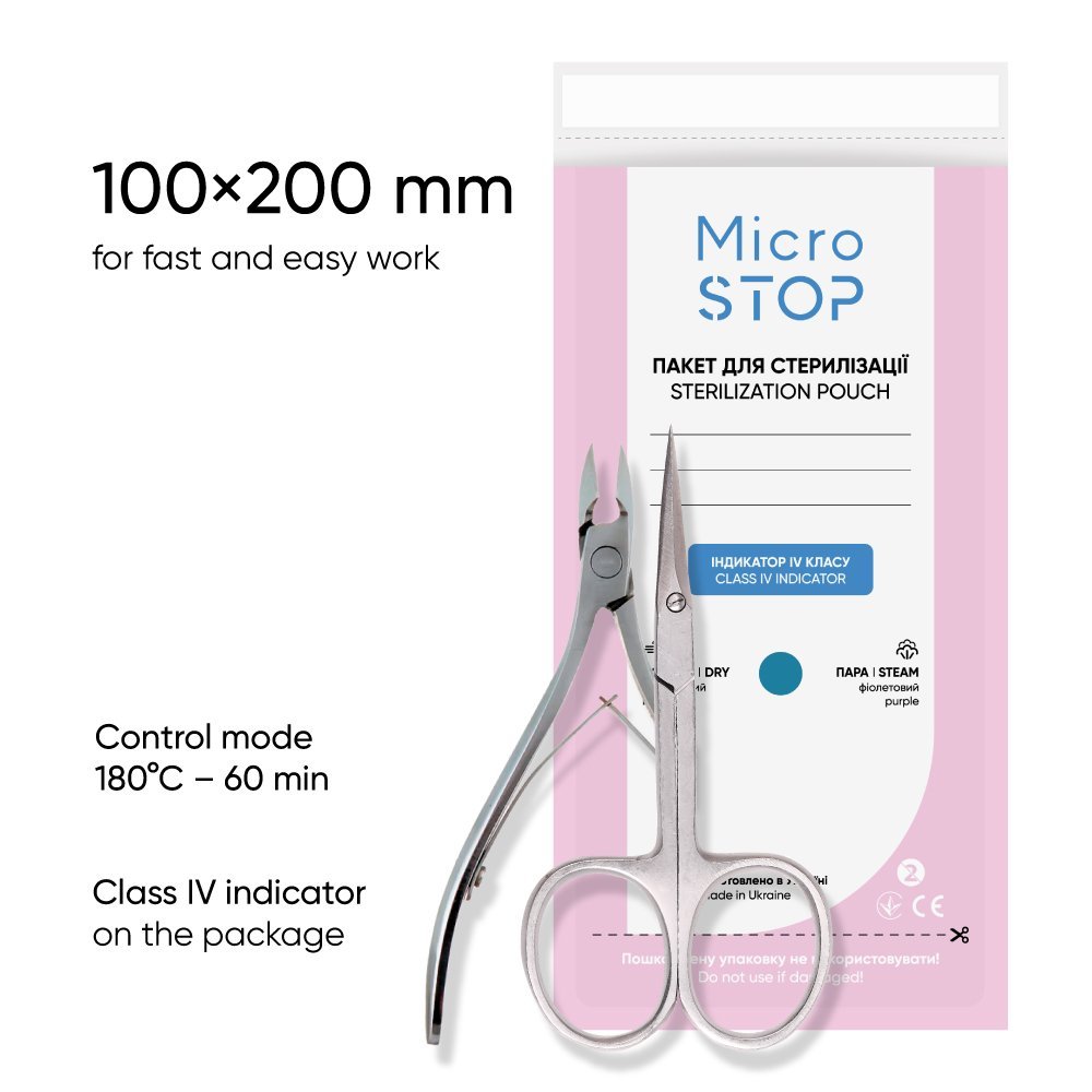 MicroSTOP MicroSTOP - sterilizacijske vrečke z indikatorjem razreda 4 (več dimenzij, 100 kos) - Bela verzija - Bellu