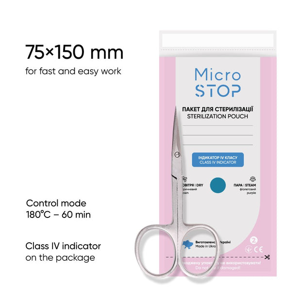 MicroSTOP MicroSTOP - sterilizacijske vrečke z indikatorjem razreda 4 (več dimenzij, 100 kos) - Bela verzija - Bellu