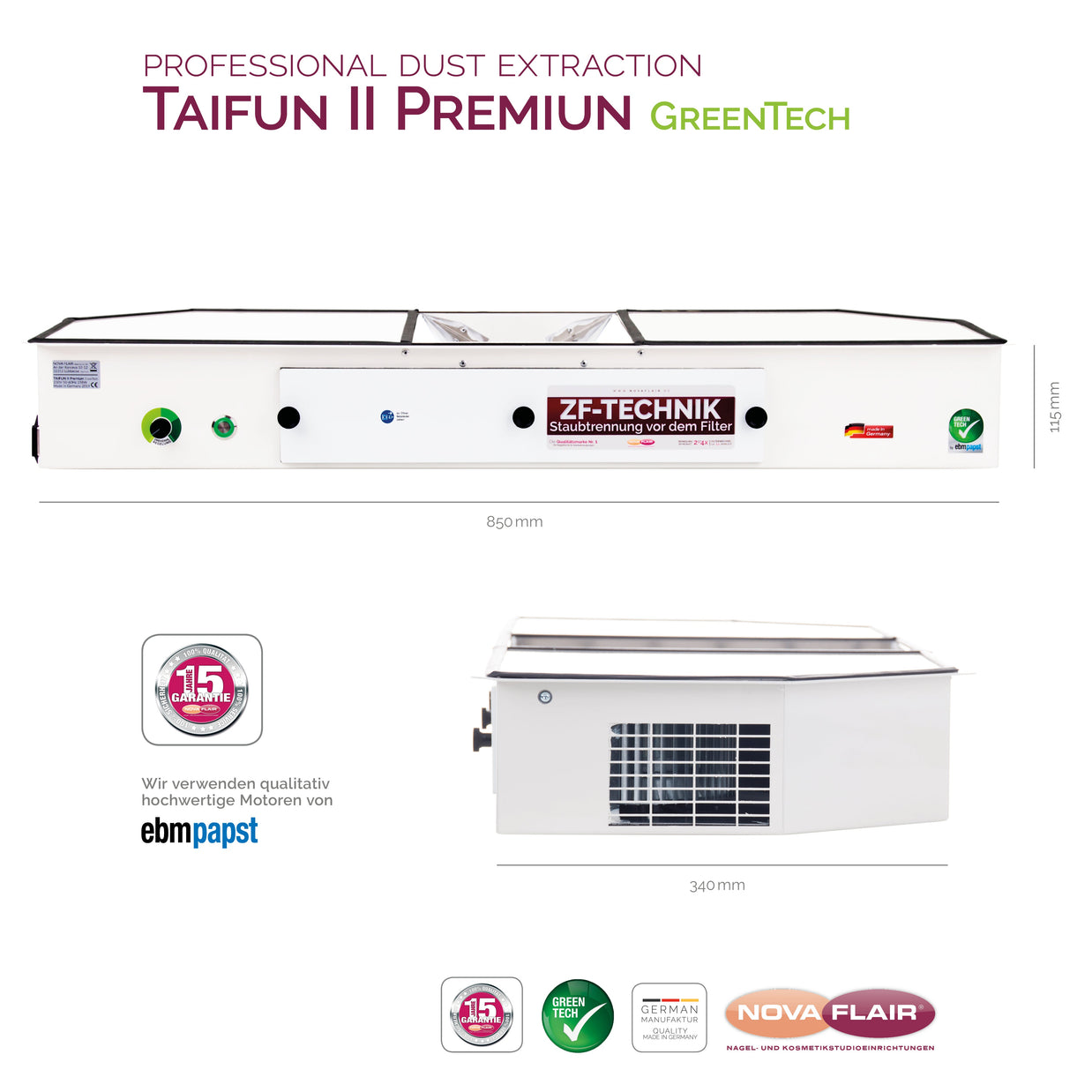 NOVA FLAIR NOVA FLAIR - Taifun II Premium - vgradni sesalec prahu - Bellu