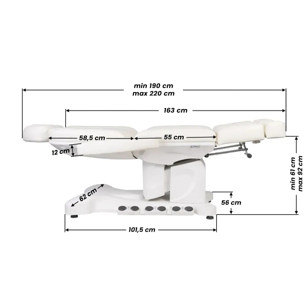 My Store Pedikerski stol - BELLU - 3 motorji in ogrevano sedišče - Bellu