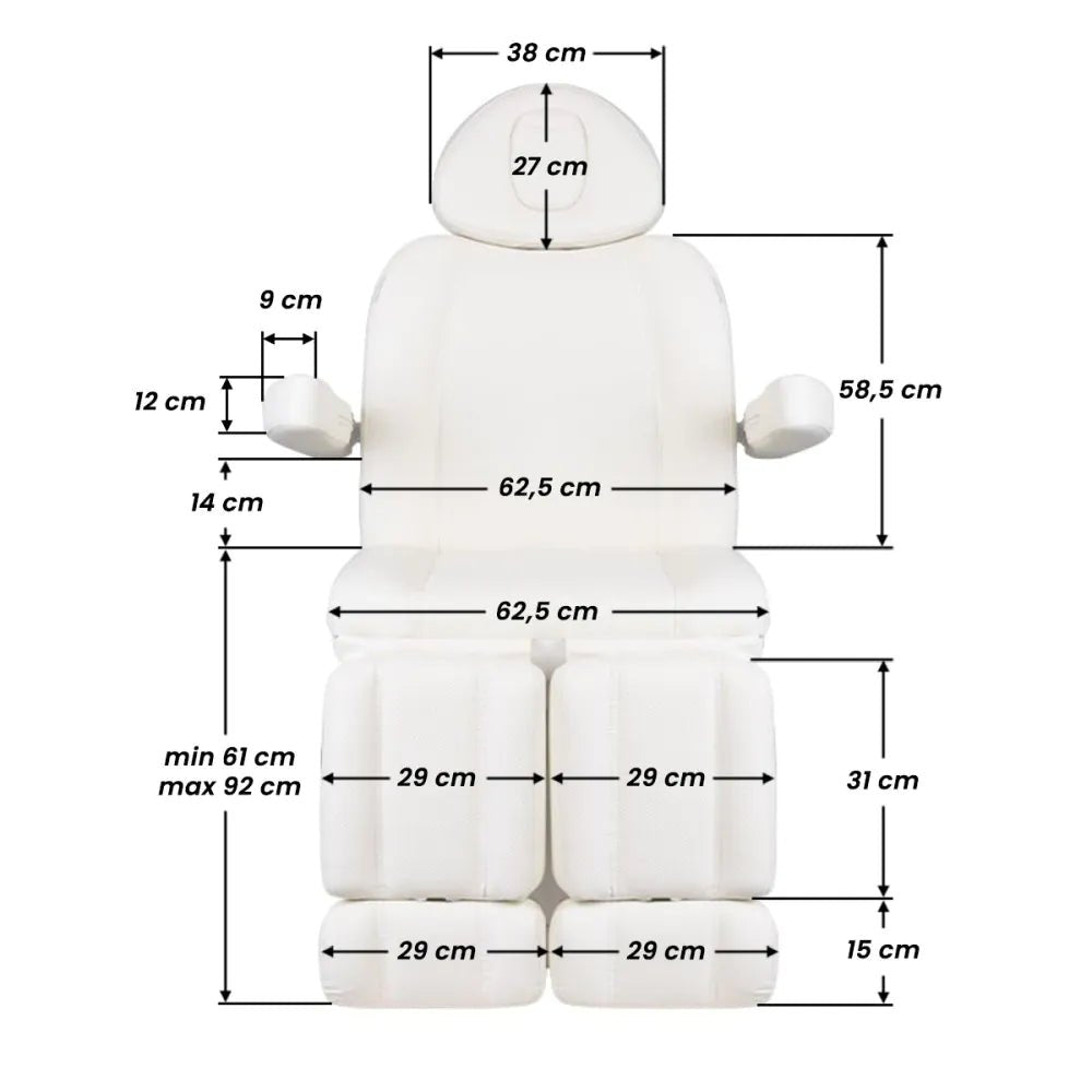 My Store Pedikerski stol - BELLU - 3 motorji in ogrevano sedišče - Bellu