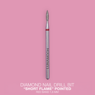 LUNAMOON diamantni nastavek Short Flame 1,8 mm, rdeča oznaka