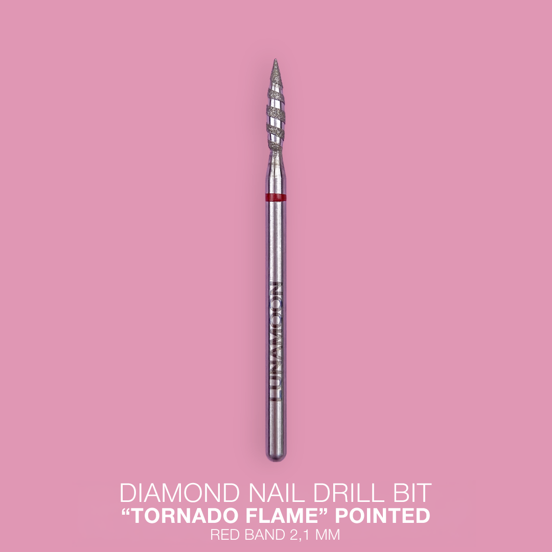 LUNAMOON diamantni nastavek Tornado Flame 2,1 mm, rdeča oznaka